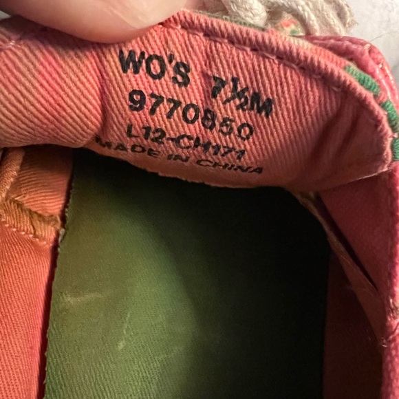 SPERRY Top-Sider Classic Floral Sequined Casual Boat Shoes Pink Green Wms Sz 7.5 - Picture 8 of 8